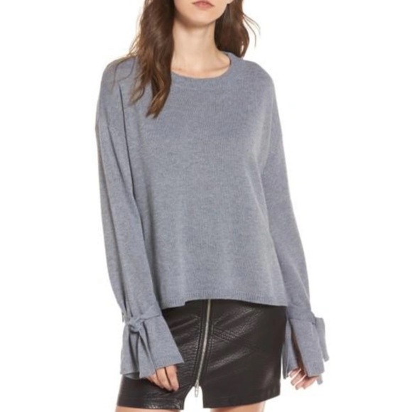 ASTR Tie Sleeve Sweater - Picture 1 of 10